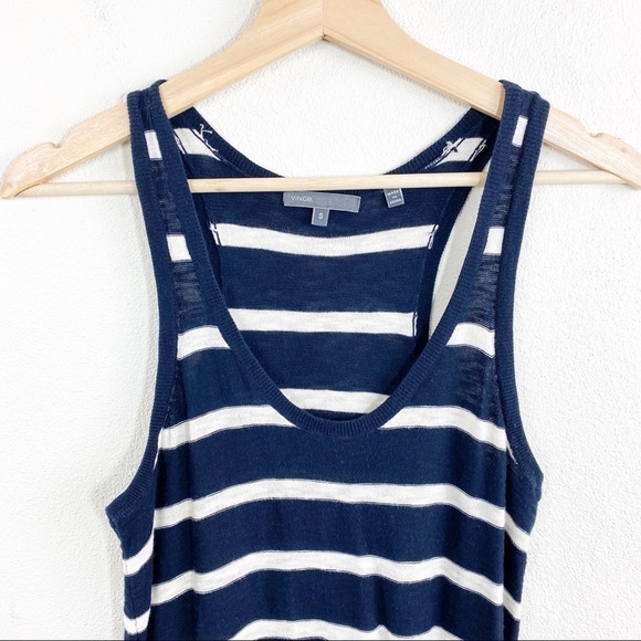 Vince Striped Scoop Neck Sweater Tank Size Small - Picture 5 of 8